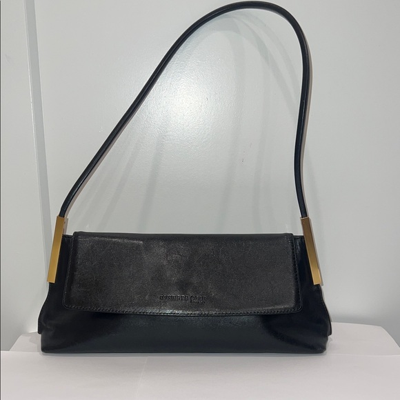 Kenneth Cole Handbags - Kenneth Cole Black Shoulder Bag with Gold Accents